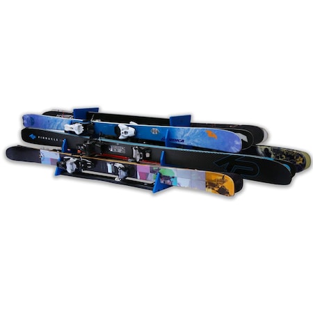 Trapski Wide Stance Snowboard Rack, Holds 6 Snowboards, Blue TRAPSKI6WB-BLU